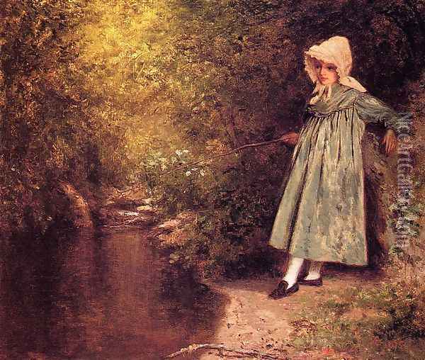 My Little Fisher Girl Oil Painting - Jervis McEntee
