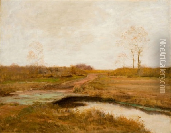 Southfield Marshes, Staten Island Oil Painting - Frederick William Kost