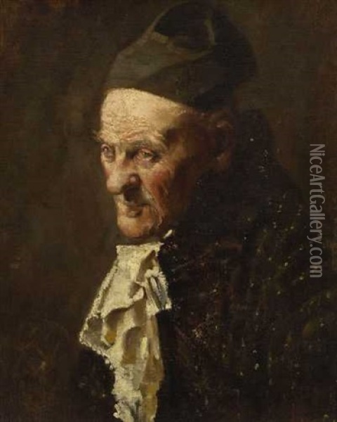 Rollenportrat Eines Schauspielers Oil Painting - Hermann Kaulbach