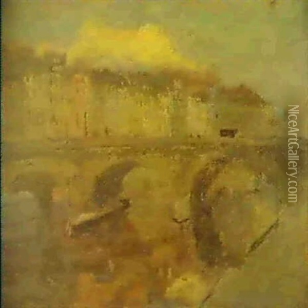 Le Pont Neuf Oil Painting - Frank Edwin Scott