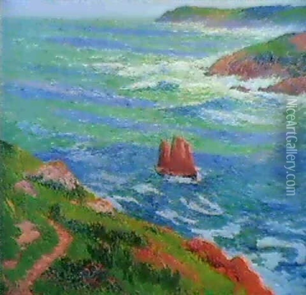 La Barre Du Belon Et L'embouchure De L'aven Oil Painting - Henry Moret