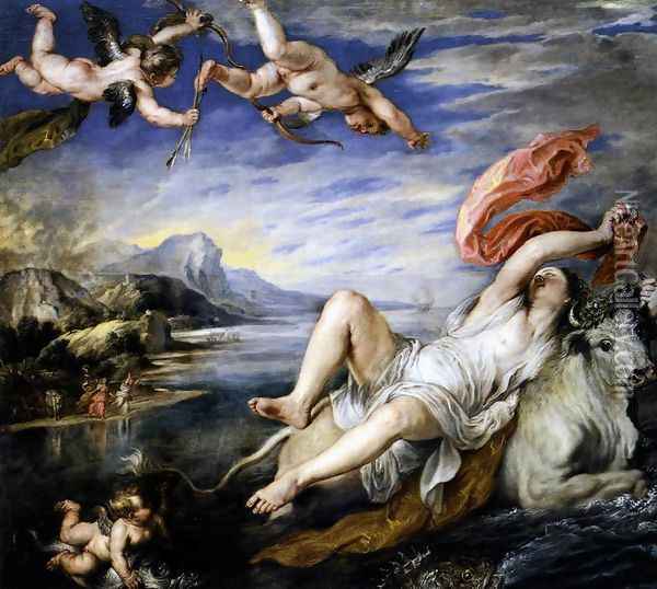 The Rape of Europa c. 1630 Oil Painting - Peter Paul Rubens