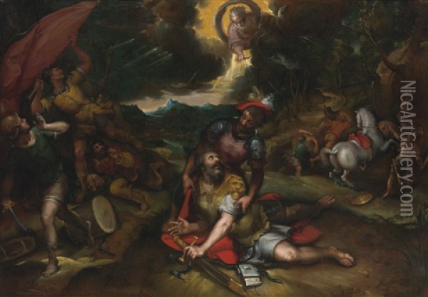 The Conversion Of Saint Paul Oil Painting - Denys Calvaert