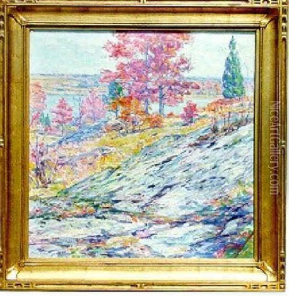Huckleberry Hill (outside Norwalk, Ct) Oil Painting - Frank Townsend Hutchens