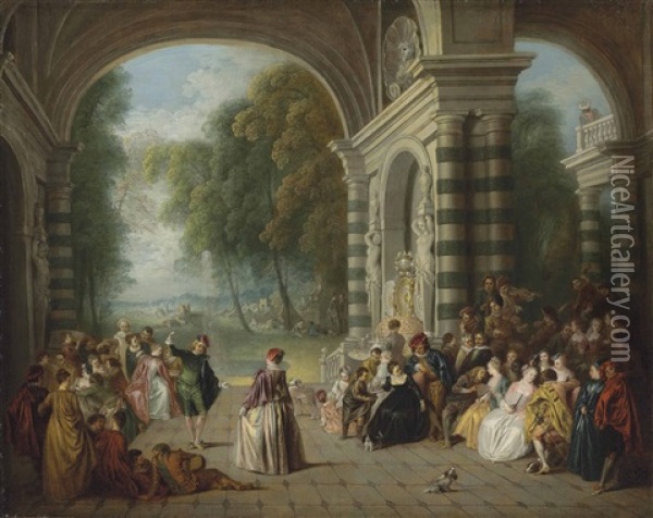 Les Plaisirs Du Bal Oil Painting - Jean-Baptiste Pater