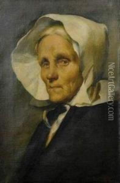 Portrait D'une Grand-mere A La Coiffe Oil Painting - Ottilie Wilhelmine Roederstein