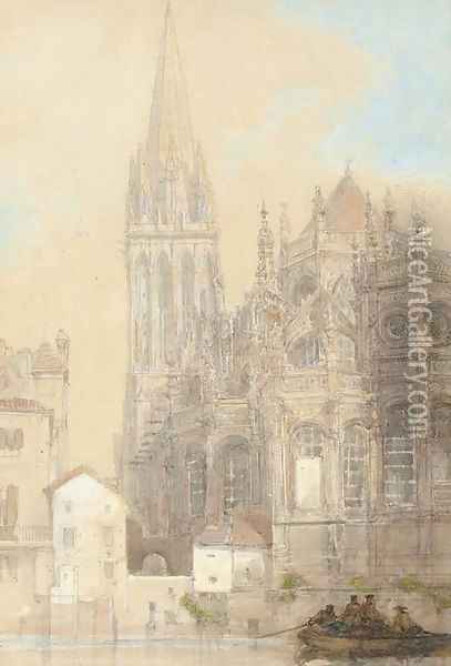 The Church of St. Pierre, Caen Oil Painting - David Roberts