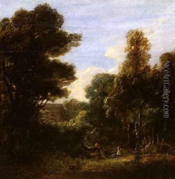 A Woody Landscape Oil Painting - Sir David Wilkie