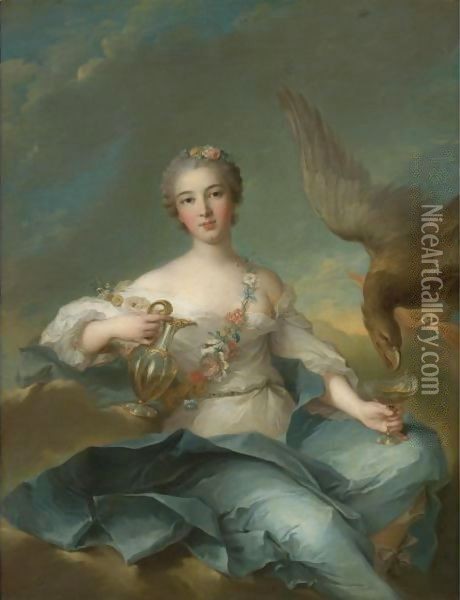 The Duchesse De Chartres As Hebe Oil Painting - Jean-Marc Nattier