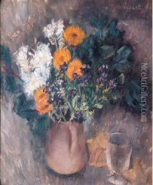 Bouquet De Fleurs De Champs Oil Painting - Joachim Weingart