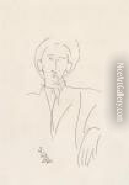 Portrait De Blaise Cendrars La Cigarette A La Bouche Oil Painting - Amedeo Modigliani