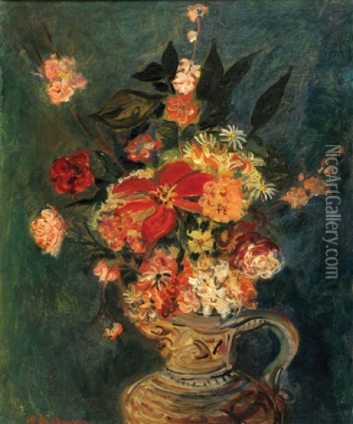 Flowers Oil Painting - Abraham Mintchine