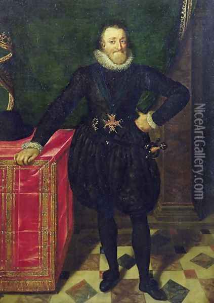 Portrait of Henri IV 1553-1610 King of France, 1610 Oil Painting - Frans Pourbus the younger