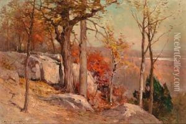Autumn Overlooking The Valley Oil Painting - George Henry Smillie