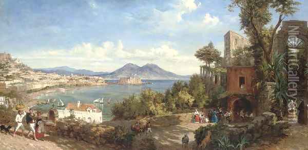 Naples from near Virgil's Tomb Oil Painting - William Parrott