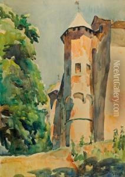 Castle In D bno Oil Painting - Julian Falat
