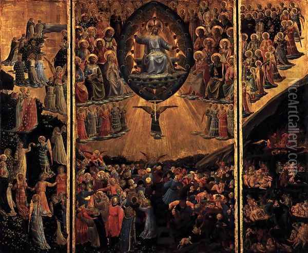 Triptych The Last Judgment Oil Painting - Angelico Fra