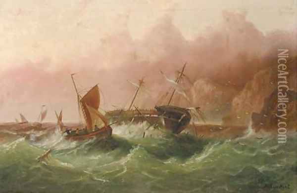 The shipwreck Oil Painting - Millson Hunt