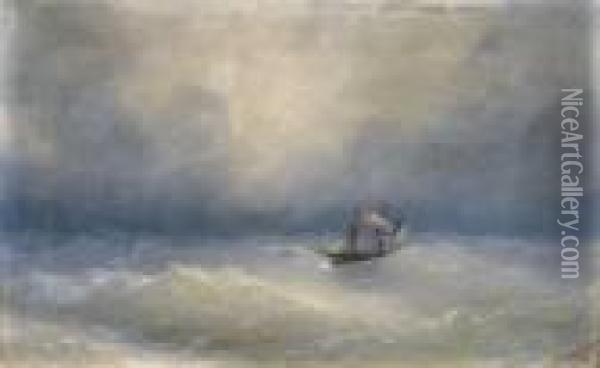Segelschiff Auf Bewegtersee Oil Painting - Ivan Konstantinovich Aivazovsky