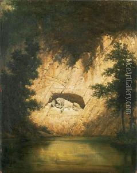 Luzerni Oroszlan Oil Painting - Gottfried Seelos