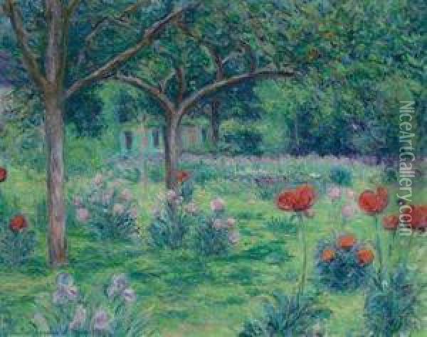 Le Jardin De Monet A Giverny Oil Painting - Blanche Hoschede-Monet