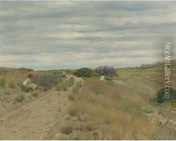 The Old Sand Road Oil Painting - William Merritt Chase