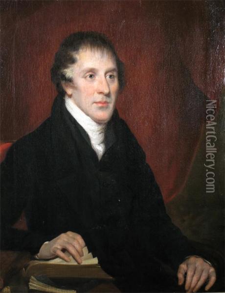 Portrait Of A Gentleman Oil Painting - Samuel Lane