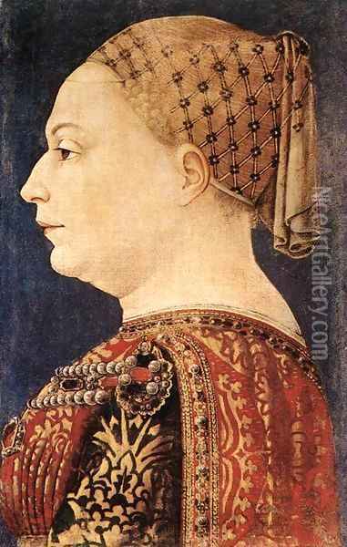 Portrait of Bianca Maria Sforza Oil Painting - Bonifazio Bembo