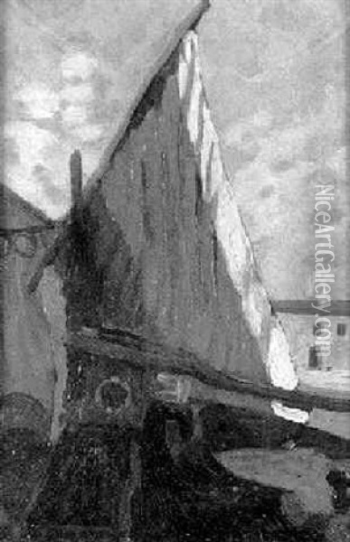 Segelboote Mit Machtigen Segeln Oil Painting - Ludwig Dill