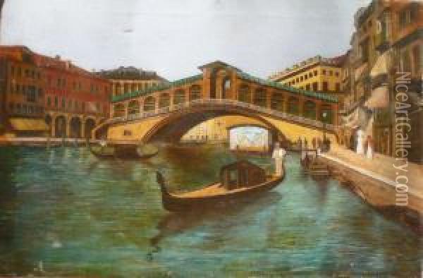 Venezia Oil Painting - Orneore Metelli
