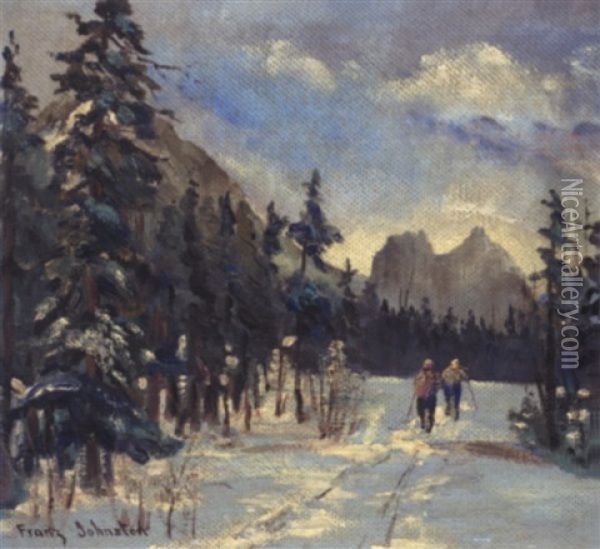 Cross Country Journey, Trail To Lake O'hara, Banff Oil Painting - Francis Hans Johnston