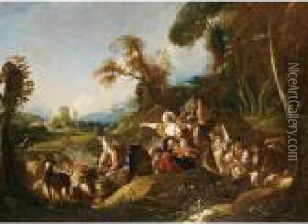 A Pastoral Scene Oil Painting - Hubert Robert