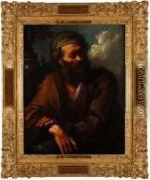 Portrait D'homme Barbu Oil Painting - Pier Francesco Mola