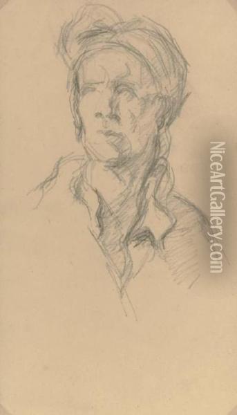 D'apres Guillaume Coustou: Nicolas Coustou Oil Painting - Paul Cezanne