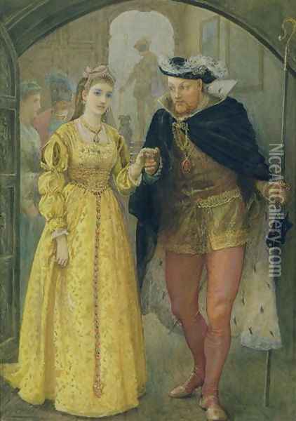 Henry VIII and Anne Boleyn Oil Painting - Arthur Hopkins