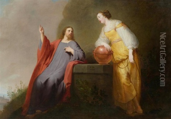 Christus Und Die Samariterin Oil Painting - Pieter Fransz de Grebber