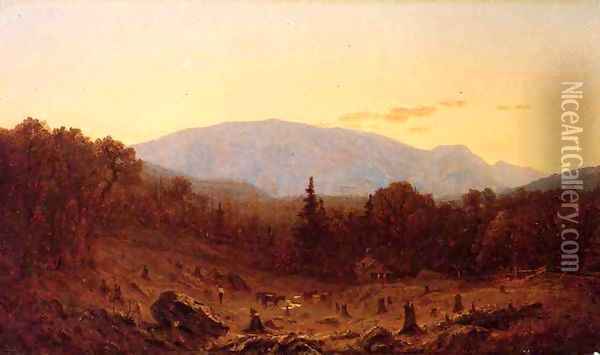 Twilight on Hunter Mountain 1867 Oil Painting - Sanford Robinson Gifford