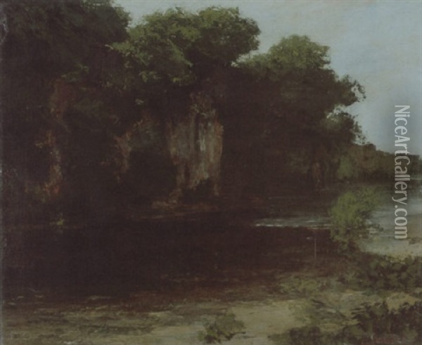 Le Bord De La Loue Oil Painting - Gustave Courbet