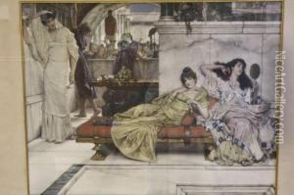 Haremscene Oil Painting - Sir Lawrence Alma-Tadema