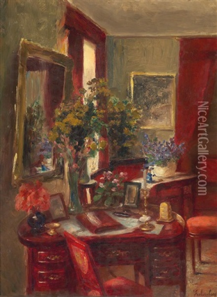 Studio Of The Painter Olga Wisinger-florian Oil Painting - Marianne Von Eschenburg