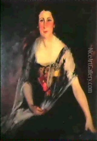 Portrait Of Mrs. Charles Weidemann Oil Painting - Robert Henri