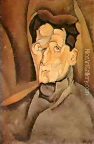 Portrait De Maurice Raynal Oil Painting - Juan Gris