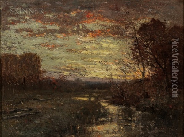 Sunset Oil Painting - William S. Robinson