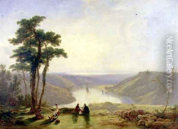 View of the Avon from Durdham Down, 1829 Oil Painting - James Baker Pyne