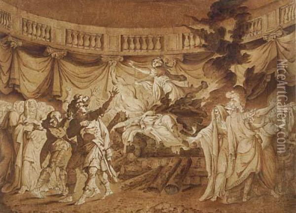 The Sacrifice Of Iphigenia Oil Painting - Jean-Honore Fragonard