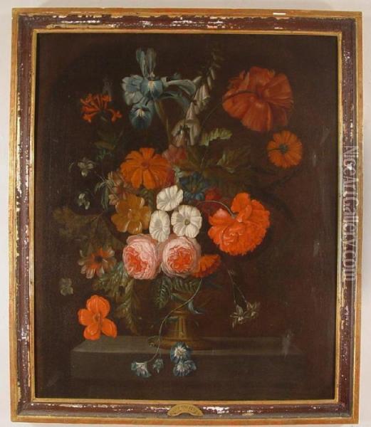 Floral Still Life Oil Painting - Justus van Huysum
