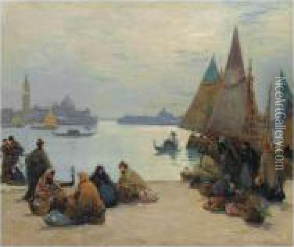 Vue De Venise Oil Painting - Fernand Marie Eugene Legout-Gerard