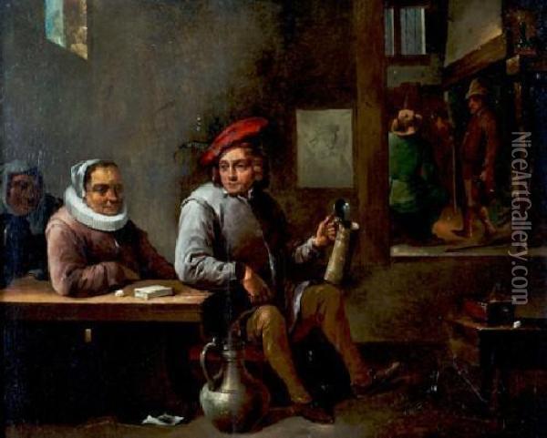 Interior Scene Oil Painting - David The Younger Teniers