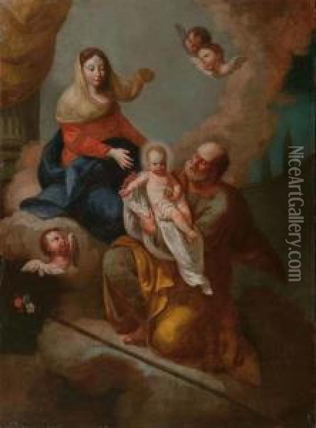 Sacra Famiglia Oil Painting - Giambettino, Giov. Cignaroli B