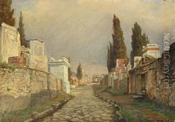 Street Scene From Southern Europe Oil Painting - Peter Johan Valdemar Busch